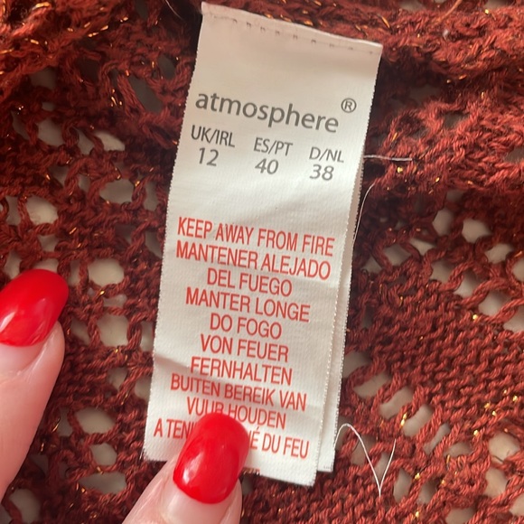 💚3/$15💚 ATMOSPHERE | Size Small | crochet knit sparkle dress - Picture 5 of 7